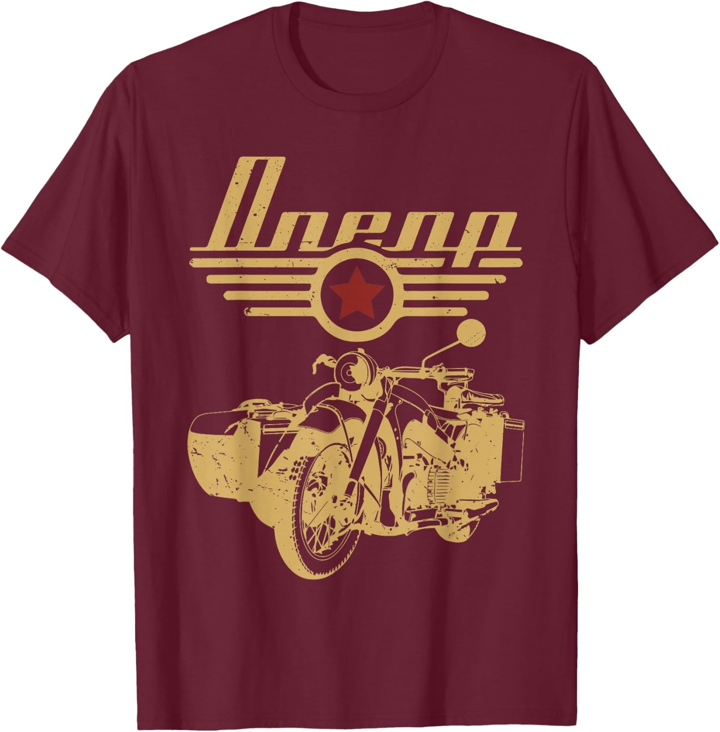 Dnepr motorcycle offroad motorcyclist T-Shirt - T-Shirt | Maroon