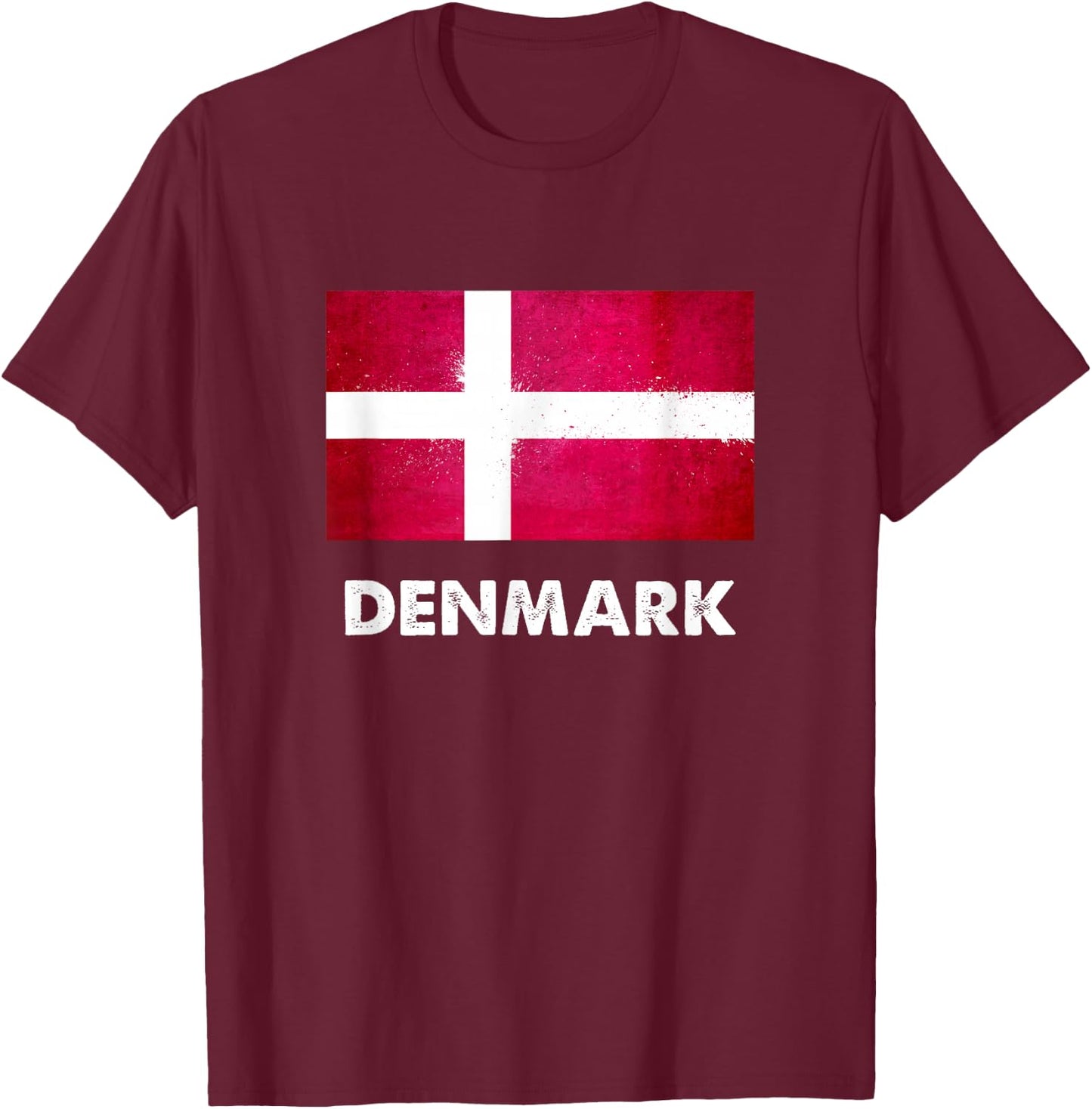 Denmark flag jersey, Danish T-Shirt - T-Shirt | Maroon