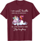 Unicorn I'm Sweet Lovable Kind Shy & Innocent T-Shirt - T-Shirt | Maroon