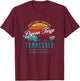 Pigeon Forge Tennessee Great Smoky Mountains Bear Retro Sun T-Shirt - T-Shirt | Maroon