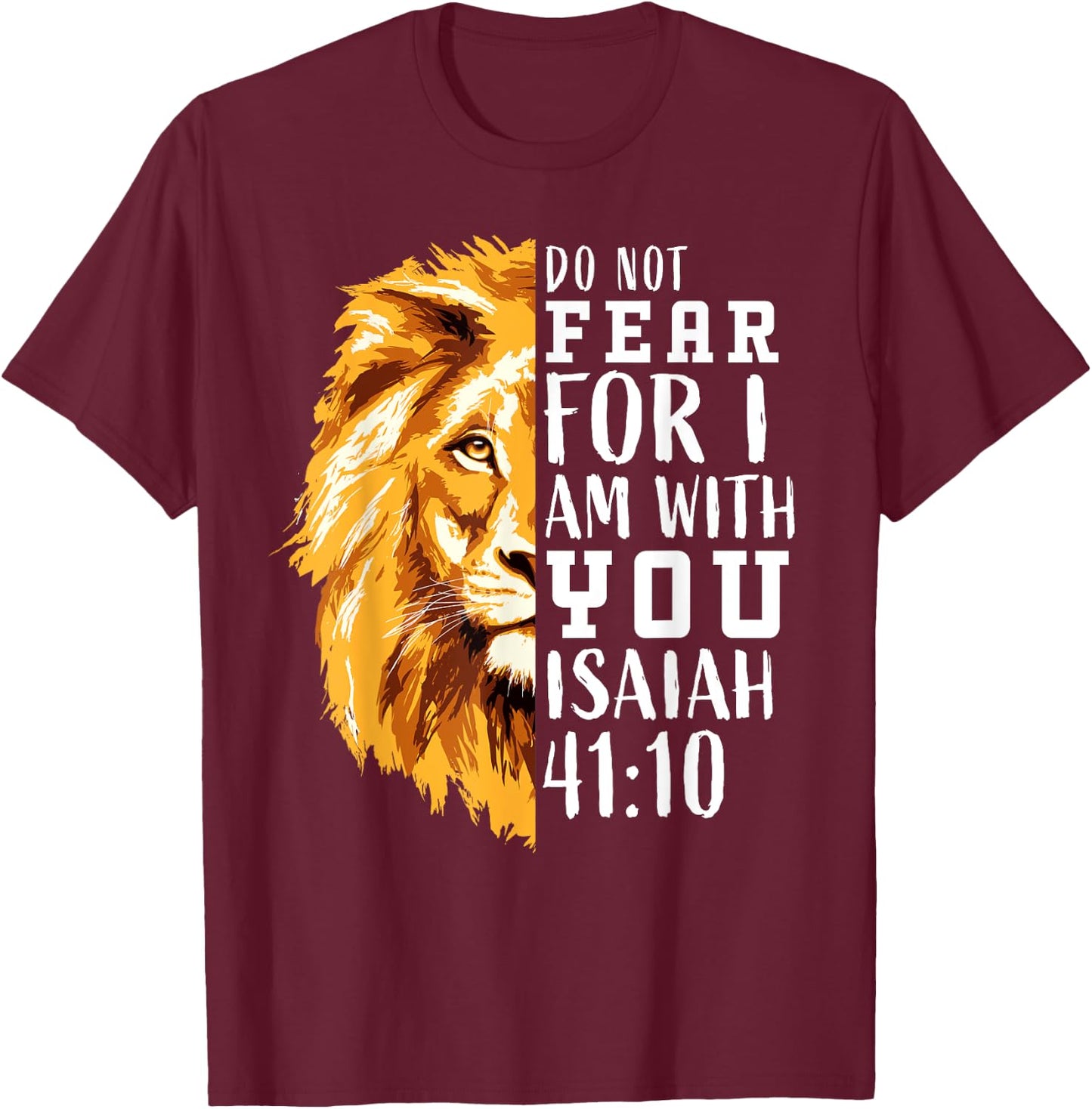 Lion of Judah Christian Shirts Gift Kids Bible Verse T-Shirt - T-Shirt | Maroon