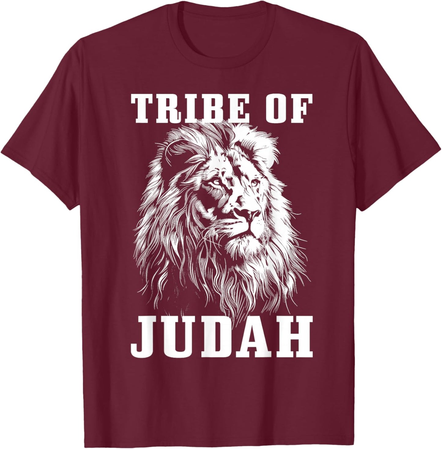 Lion of Judah Tribe Hebrew Israelite Christian Jewish T-Shirt - T-Shirt | Maroon