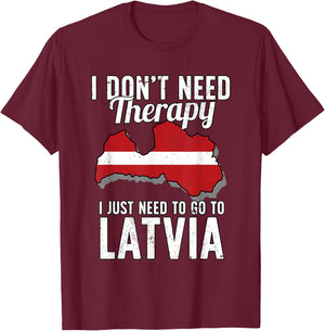 Latvian Flag I Latvia Flag I Vacation Latvia T-Shirt - T-Shirt | Maroon