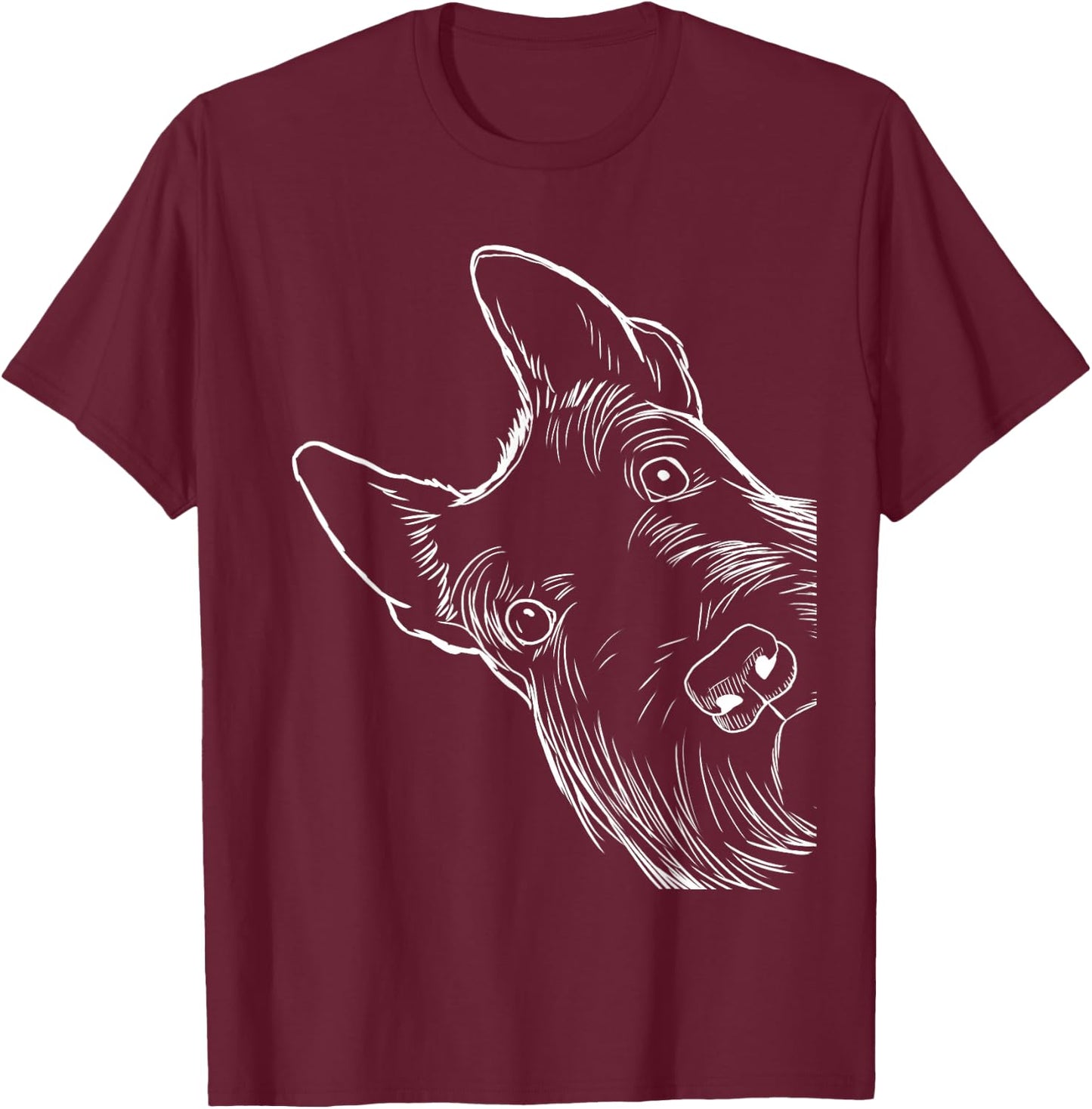 Funny Scottie Dog Scottish Terrier Small T-Shirt - T-Shirt | Maroon