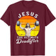 Jesus The Ultimate Deadlifted Retro Jesus Christian Gym T-Shirt - T-Shirt | Maroon
