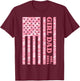 Camo Dad American Flag Camouflage Girl Dad Est 2024 of Girls T-Shirt - T-Shirt | Maroon