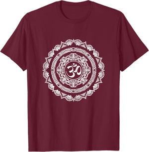 Yoga Mandala Om Symbol Buddha Yogi Gift T-Shirt - T-Shirt | Maroon
