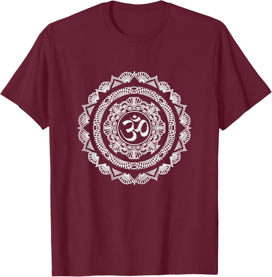 Yoga Mandala Om Symbol Buddha Yogi Gift T-Shirt - T-Shirt | Maroon