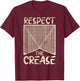 Respect The Crease Lacrosse Lax Goalie Player Gift T-Shirt - T-Shirt | Maroon