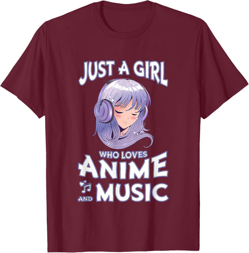 Just A Girl Who Loves Anime and Music Teen Girls Anime Merch