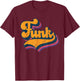 ryte TRACK Funk Music Fans - Black, Small - -Adults, Short Sleeve, Classic Fit, , Retro Pop-Art Design T-Shirt - T-Shirt | Maroon