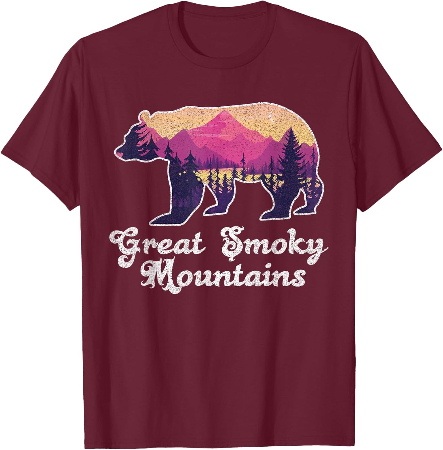 Smoky Mountains Gatlinburg Tennessee Souvenirs T-Shirt - T-Shirt | Maroon