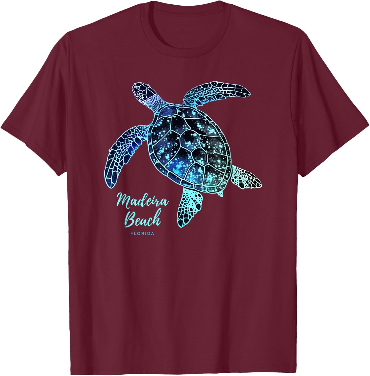 Madeira Beach FL Souvenir Vintage Sea Turtle Florida T-Shirt - T-Shirt | Maroon