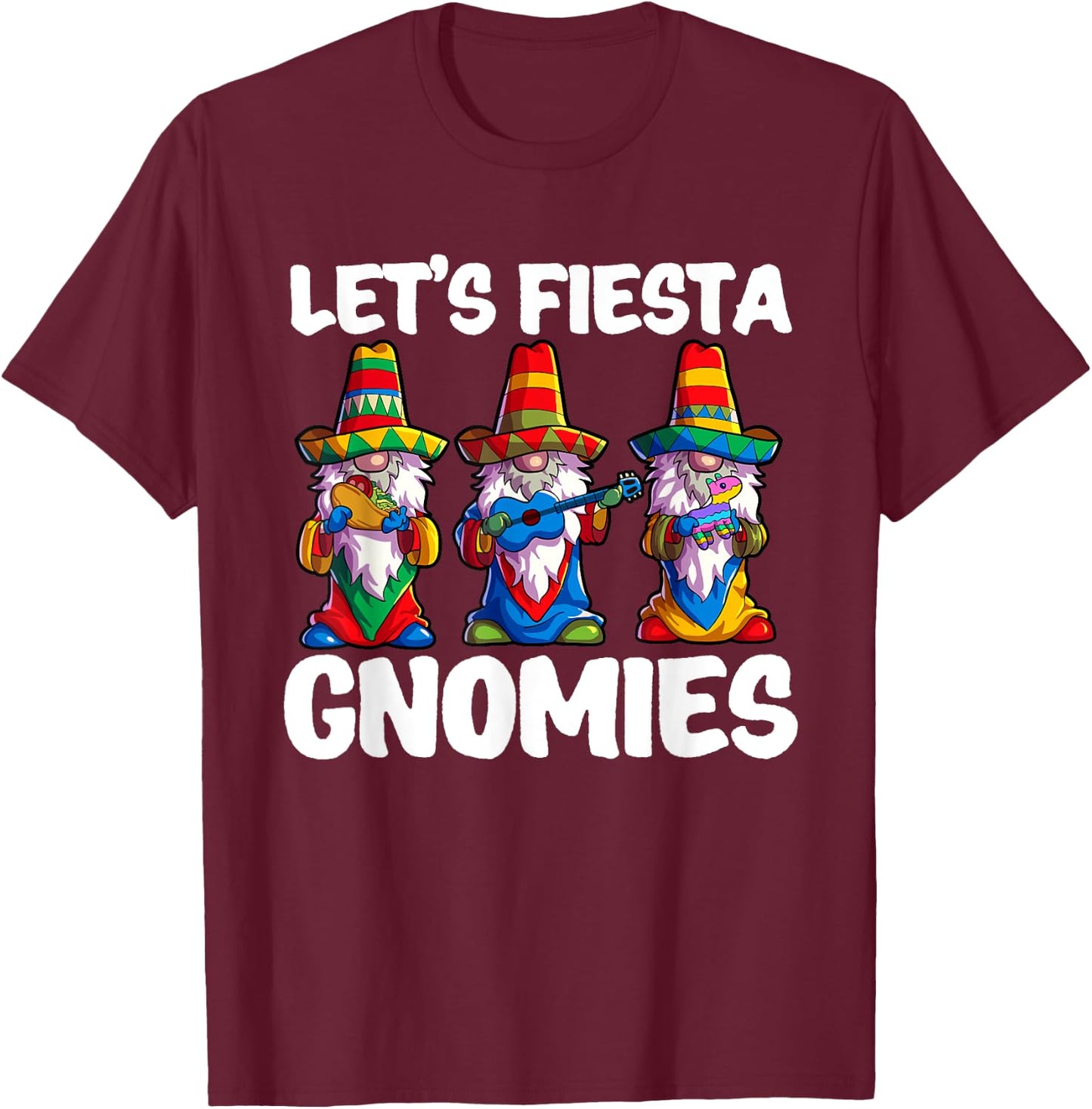 Cinco de Mayo Shirt Gnomes Women Mexican Taco Lover T-Shirt - T-Shirt | Maroon