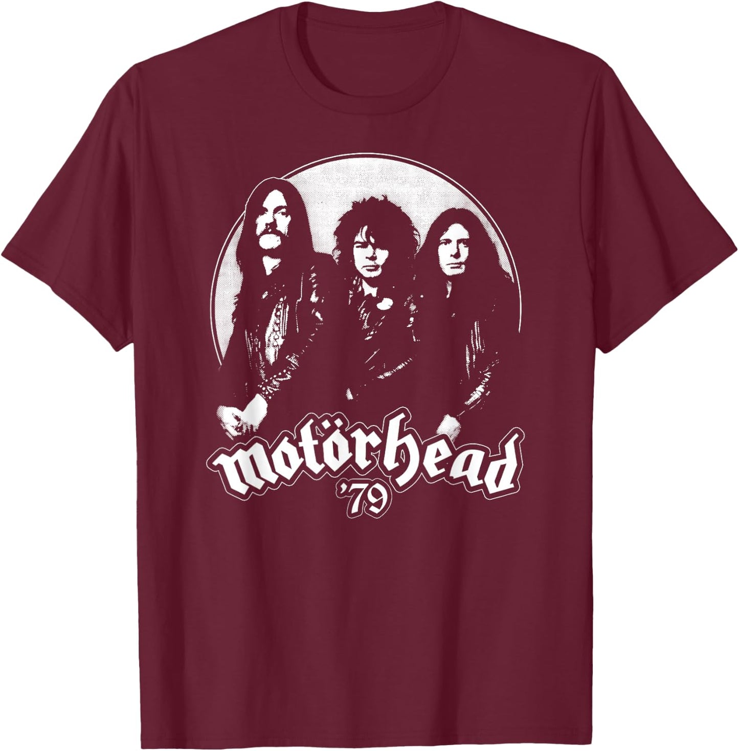 Motörhead - '79 Circle Photo T-Shirt - T-Shirt | Maroon