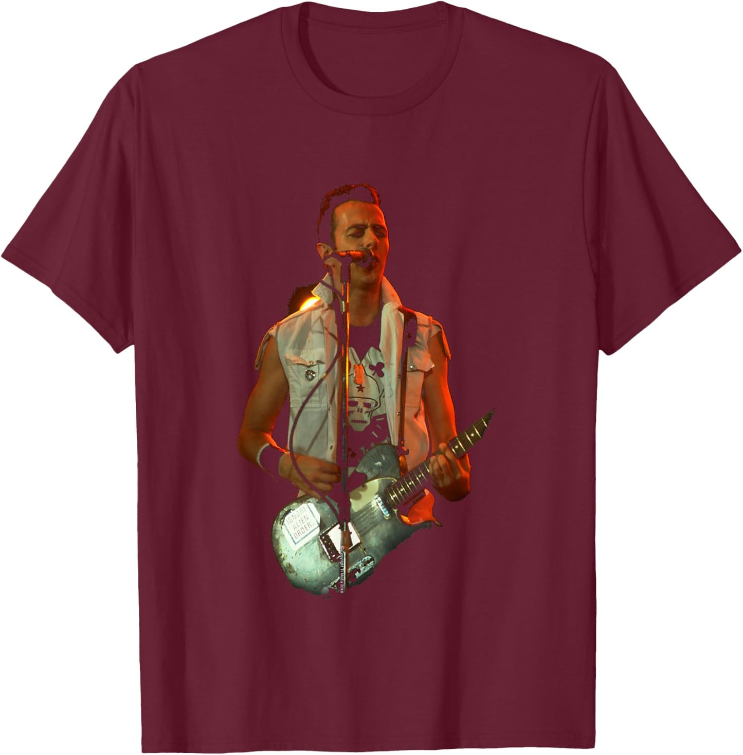 TV Times Joe Strummer The Clash Live T-Shirt - T-Shirt | Maroon