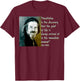 Alan Watts Quote - Mindful Meditation Design T-Shirt - T-Shirt | Maroon