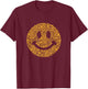 Funny Smiling Art Coffee Cheese Cupcakes Apples Airplane T-Shirt - T-Shirt | Maroon