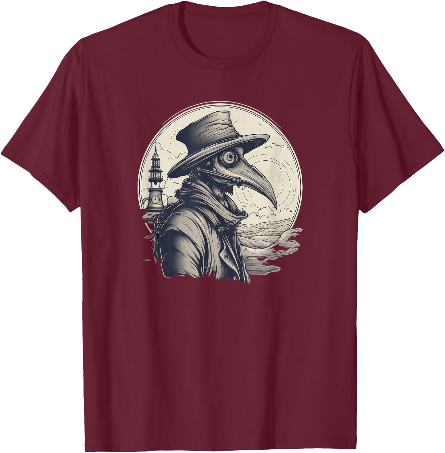 Funny Plague Doctor cool Grunge Style leeches medical T-Shirt - T-Shirt | Maroon