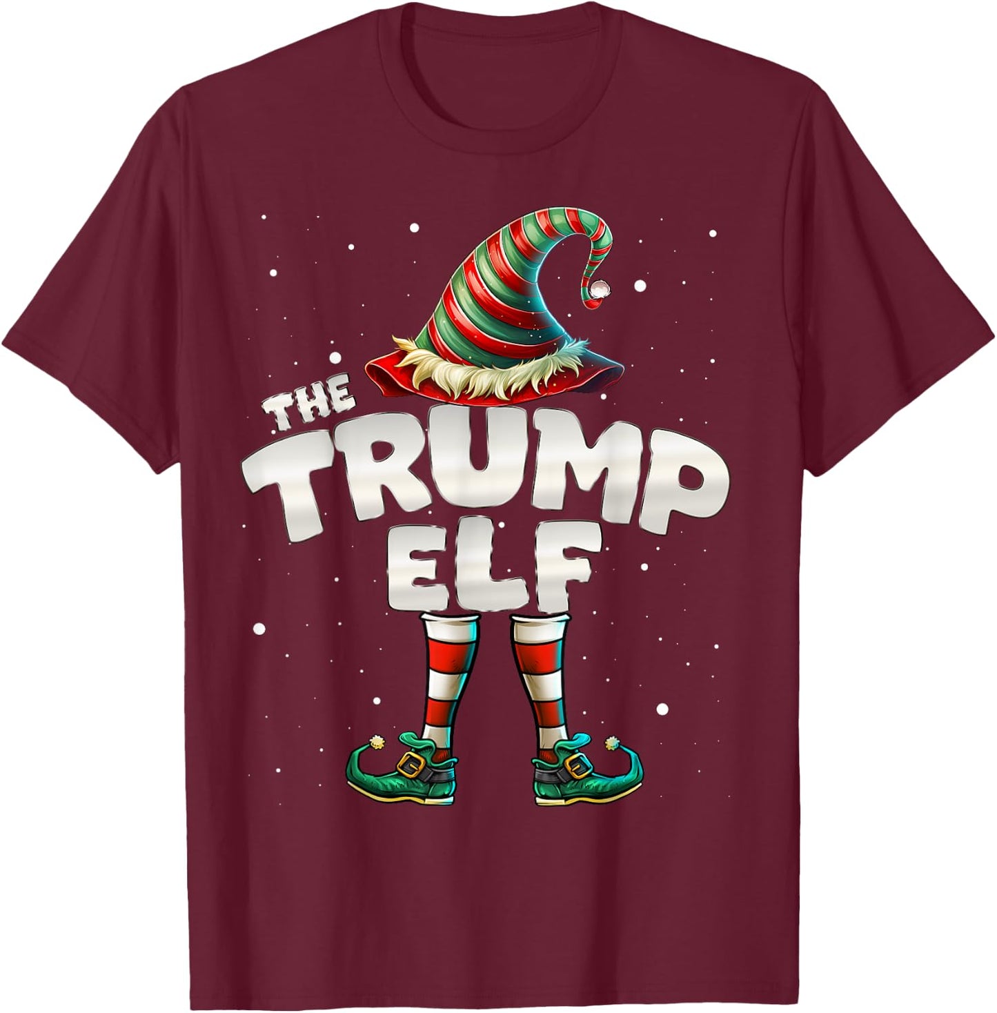 I'm The Trump Elf Family Matching Group Christmas T-Shirt - T-Shirt | Maroon