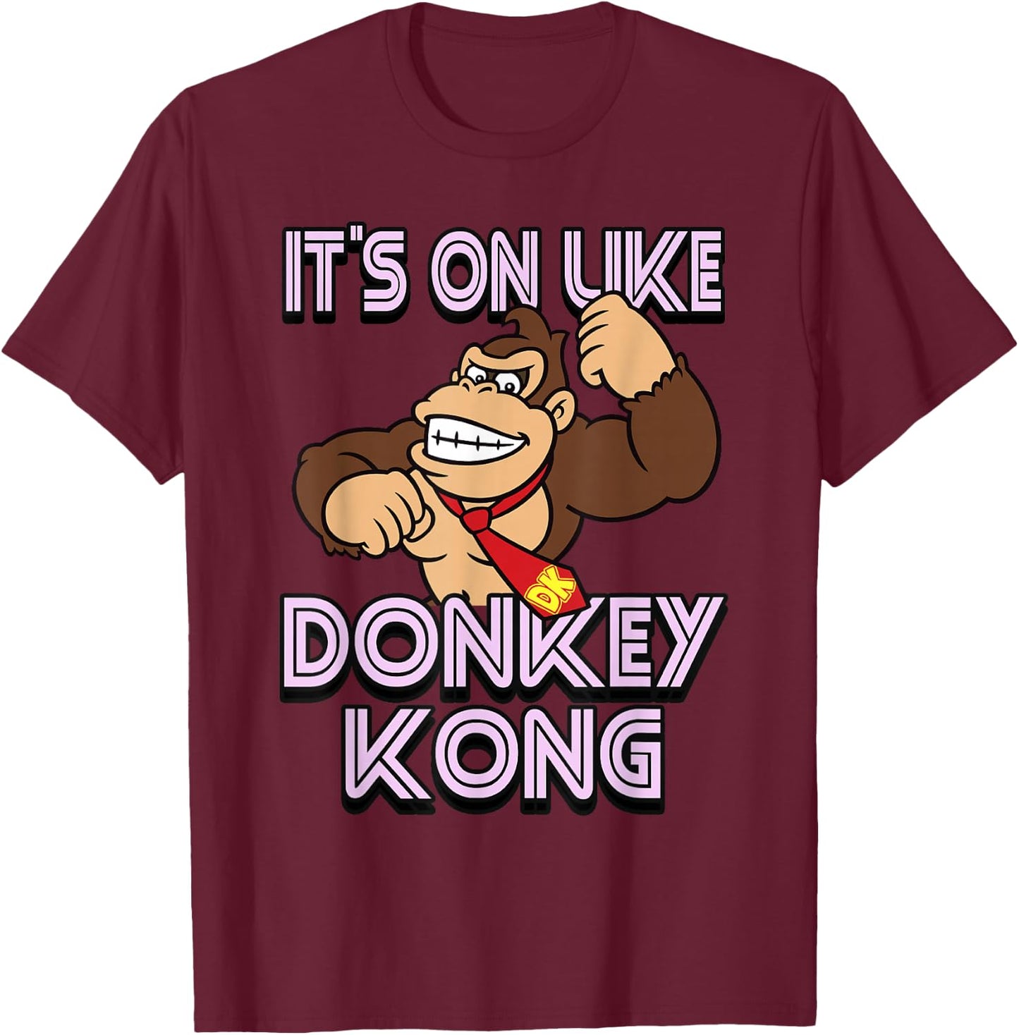 Super Mario It's On Like Donkey Kong T-Shirt - T-Shirt | Maroon