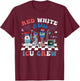 Red White Blue ICU Nurse Crew 4th of July Independence Day T-Shirt - T-Shirt | Maroon