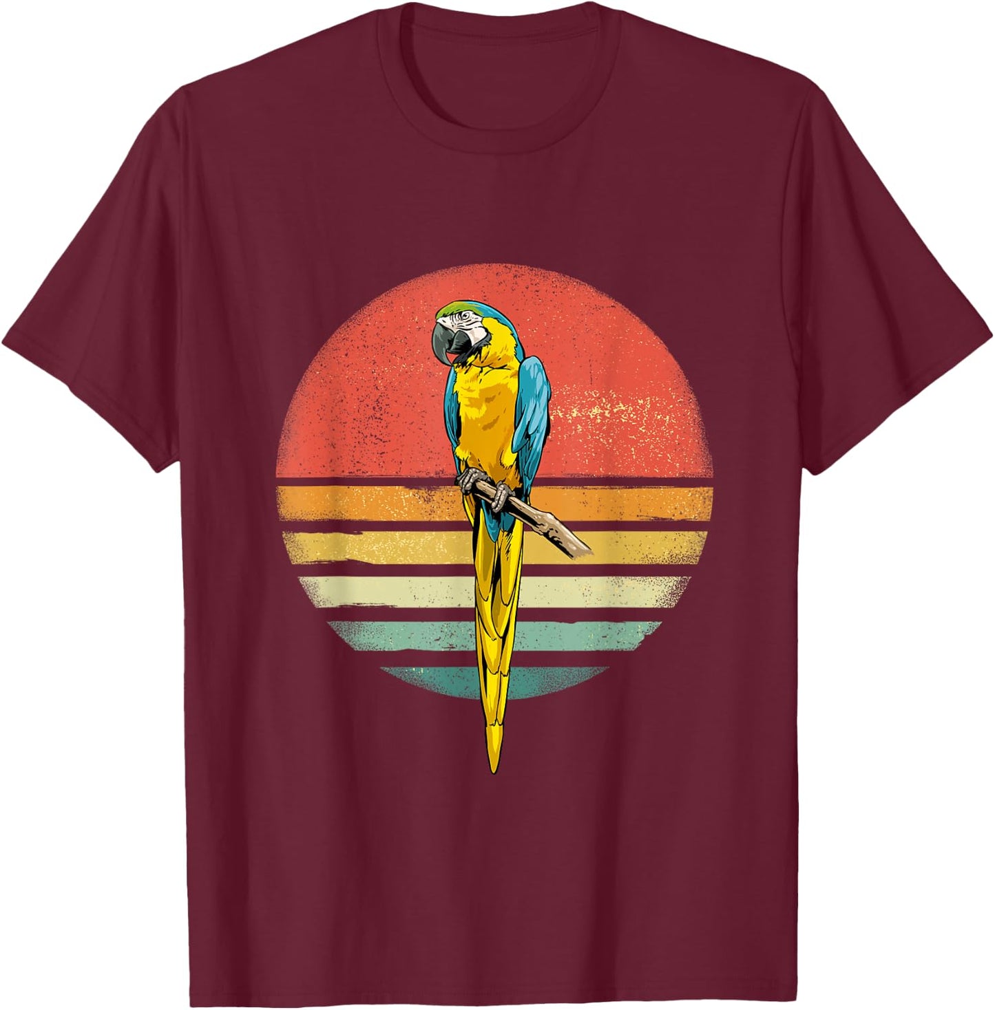 Parrot Bird Retro Parrot Birdwatcher Bird Parrot Lover T-Shirt - T-Shirt | Maroon