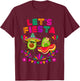 Let's Fiesta Avocado Dancing Cinco De Mayo Mexican Party T-Shirt - T-Shirt | Maroon