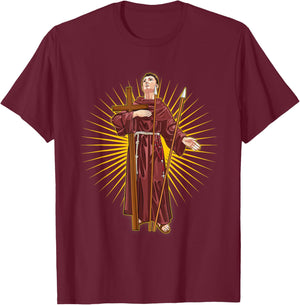 San Felipe de Jesus, Martir Católico Mexicano T-Shirt - T-Shirt | Maroon