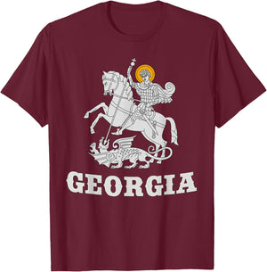 St George, Georgian Patriotic design T-Shirt - T-Shirt | Maroon