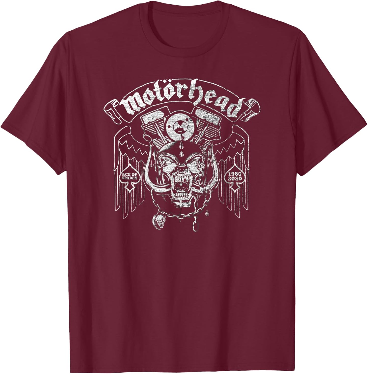 Motörhead - Ace of Spades 1980 T-Shirt - T-Shirt | Maroon