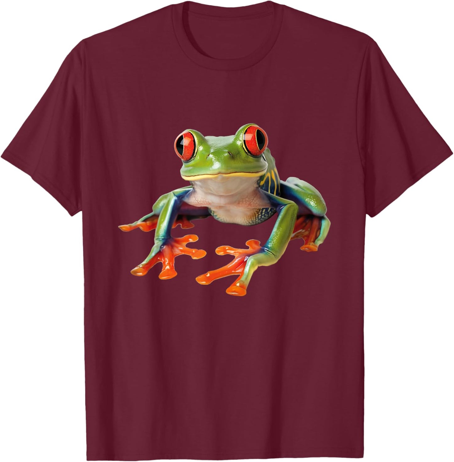 Funny Frog Graphic T-Shirt - T-Shirt | Maroon