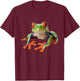Funny Frog Graphic T-Shirt - T-Shirt | Maroon