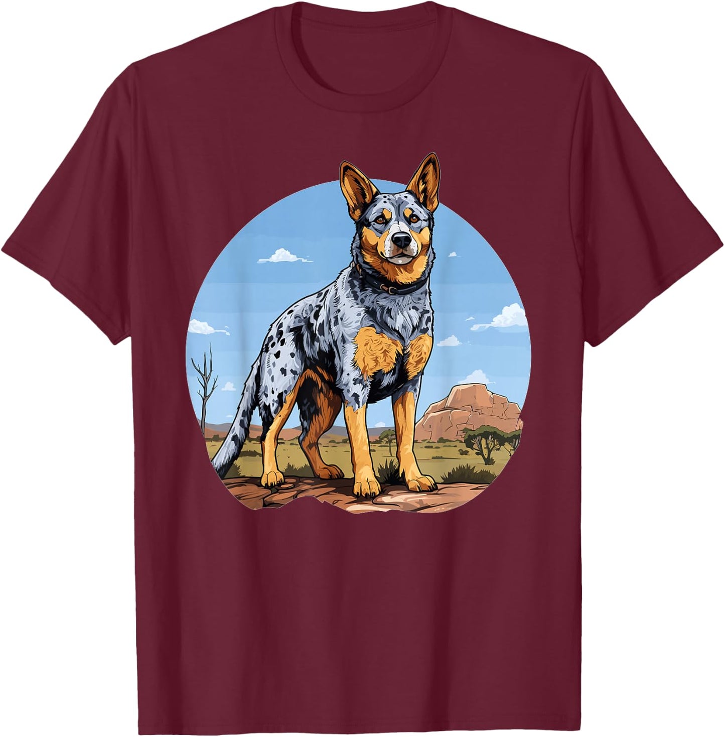 Australian Cattle Dog Mom Dog Australian Cattle Dog T-Shirt - T-Shirt | Maroon