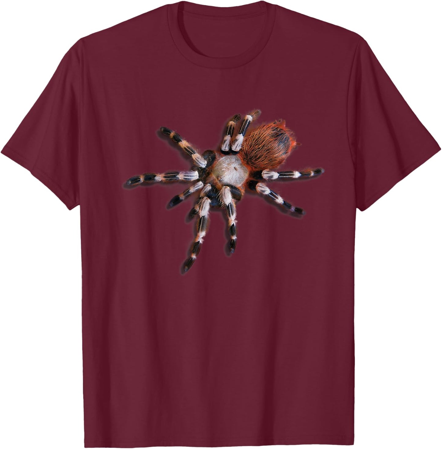 Realistic Tarantula, Bird Eating Spider T-Shirt - T-Shirt | Maroon