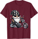 Cool Motorcycle Gnome Graphic For Retired Biker Dad Life T-Shirt - T-Shirt | Maroon