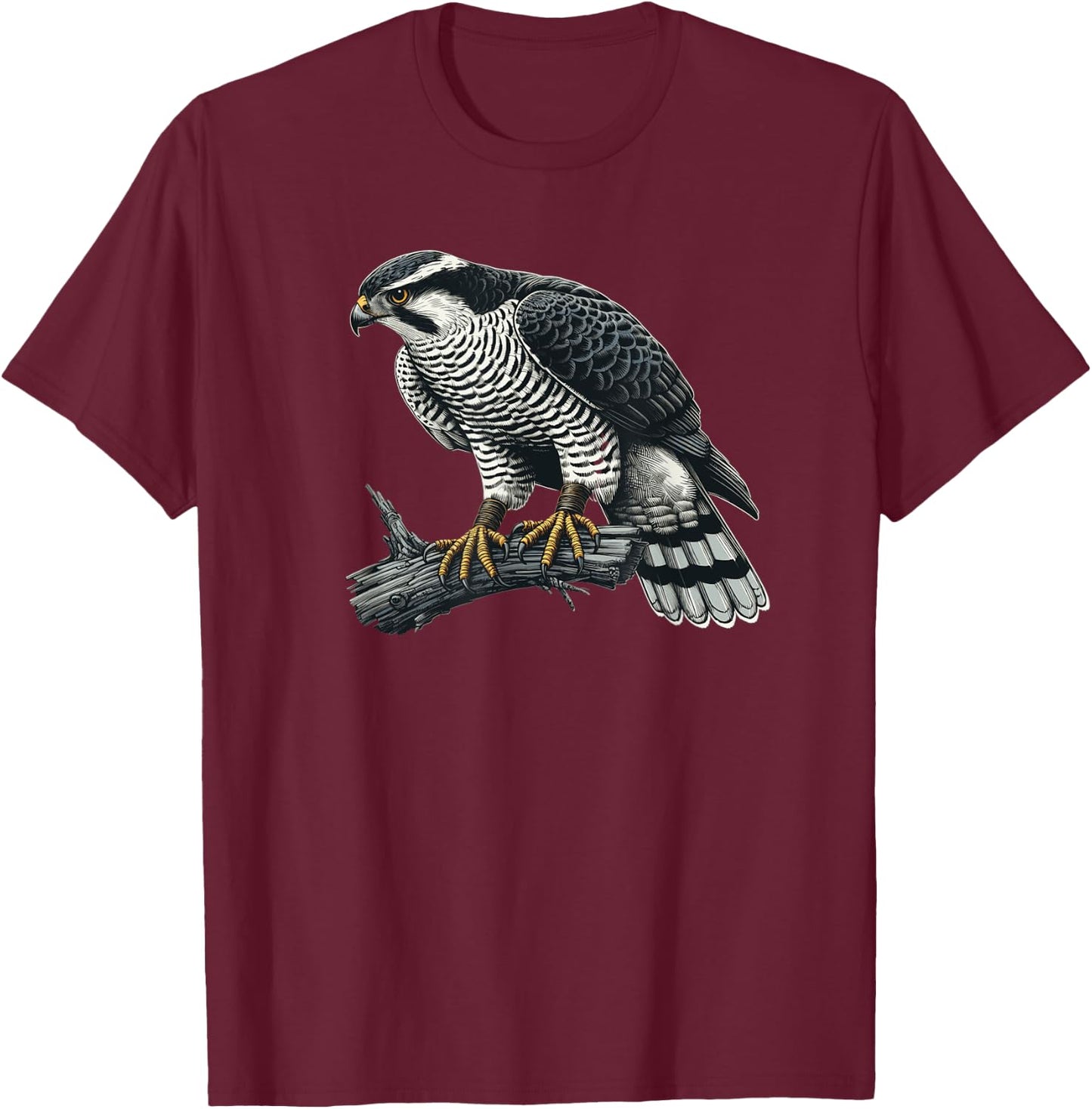 Goshawk, falconer, hunting and bird watching T-Shirt - T-Shirt | Maroon