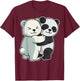 Icebear Panda cute Polar bear Hug Cuddle Animals Hugging T-Shirt - T-Shirt | Maroon