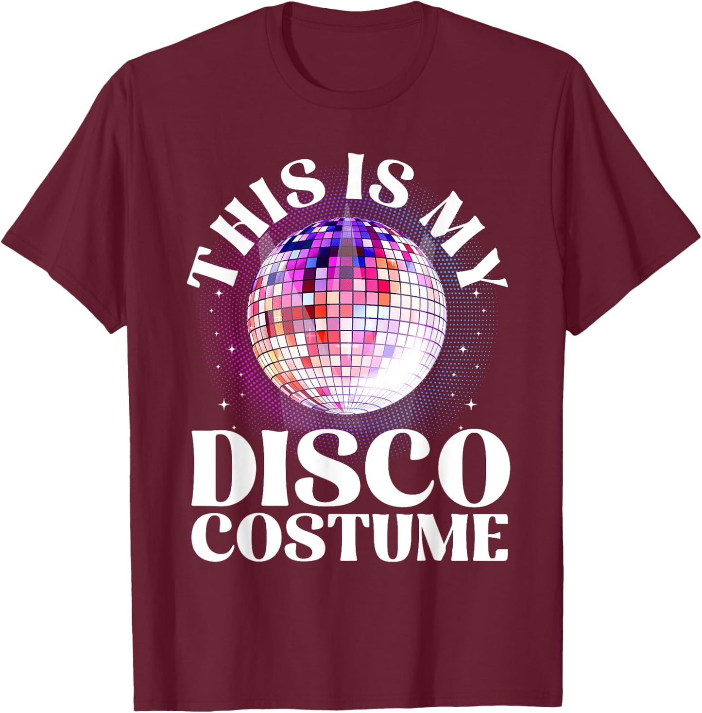 80s Disco Art Women 70s Ball Costume Disco Dance T-Shirt - T-Shirt | Maroon