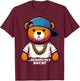 Seriously Bruh Meme Hip Hop Teddy Bear Funny Boys Teens T-Shirt - T-Shirt | Maroon