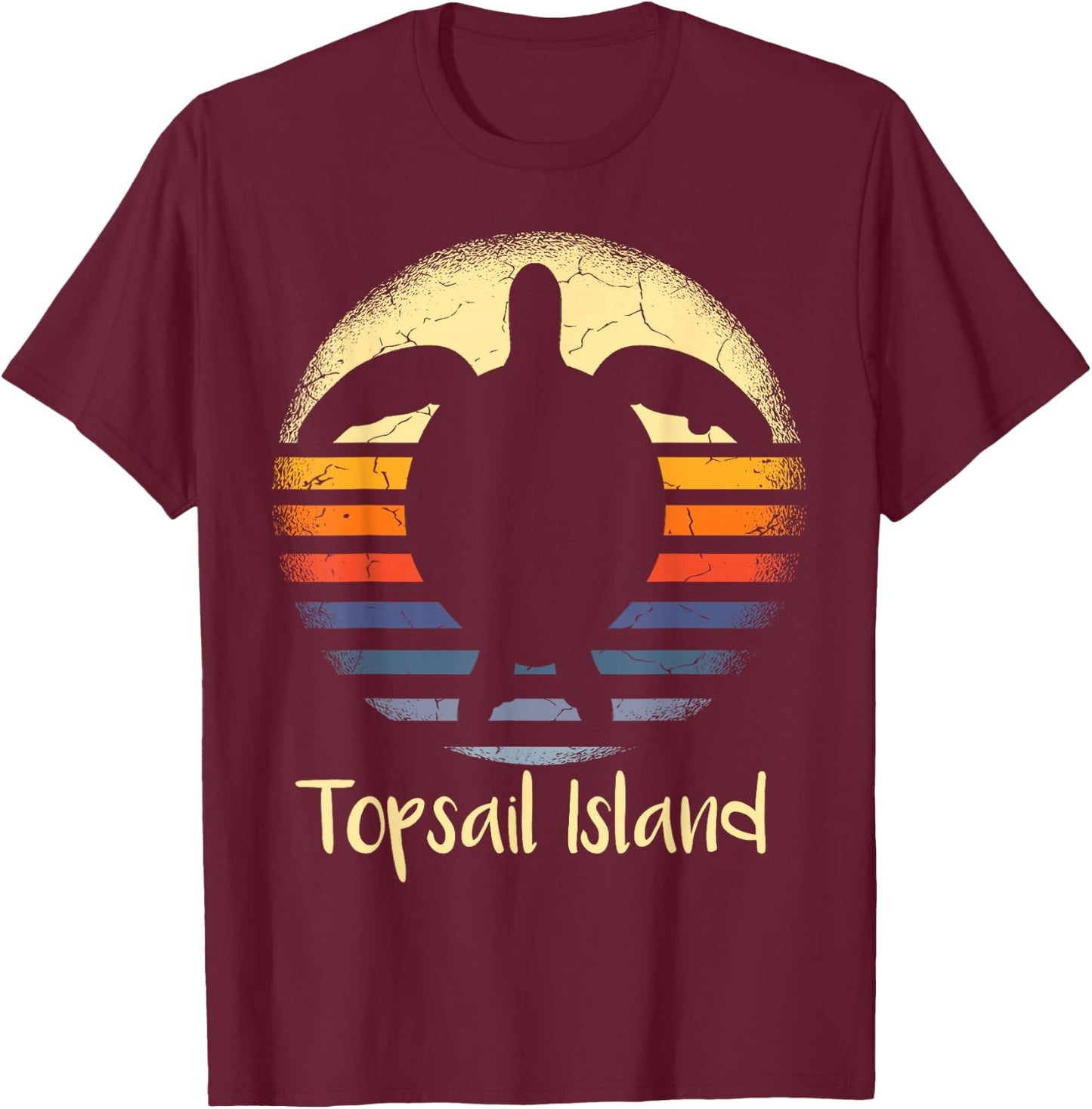 Topsail Island Beach North Carolina NC sea Turtle Lover Women Girls Kids T-Shirt - T-Shirt | Maroon