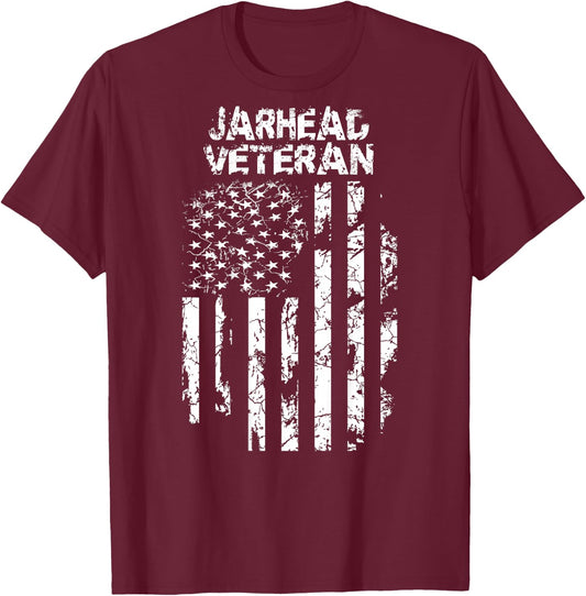 Jarhead Veteran T-Shirt - T-Shirt | Maroon
