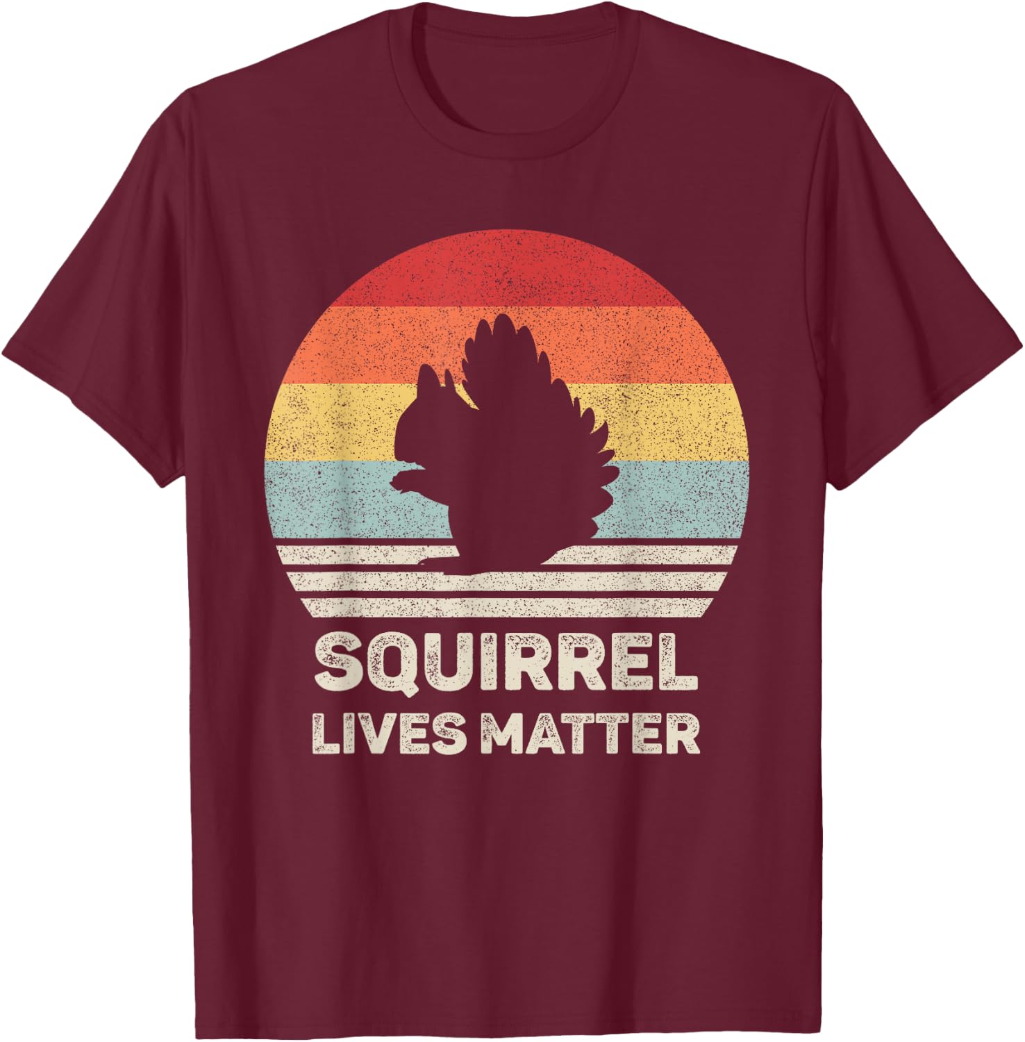 Retro Squirrel Lives Matter Shirt Animal Lover Gift Squirrel T-Shirt - T-Shirt | Maroon