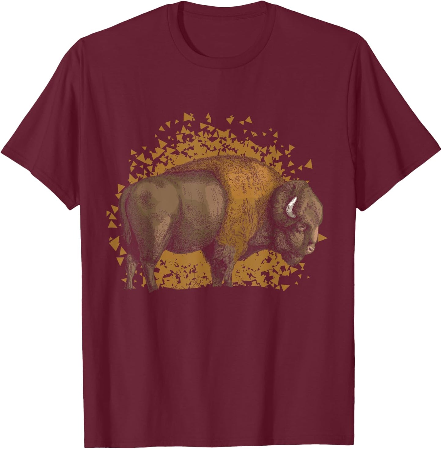 American Bison Wild Animal Gift Men Boys Kids Buffalo T-Shirt - T-Shirt | Maroon