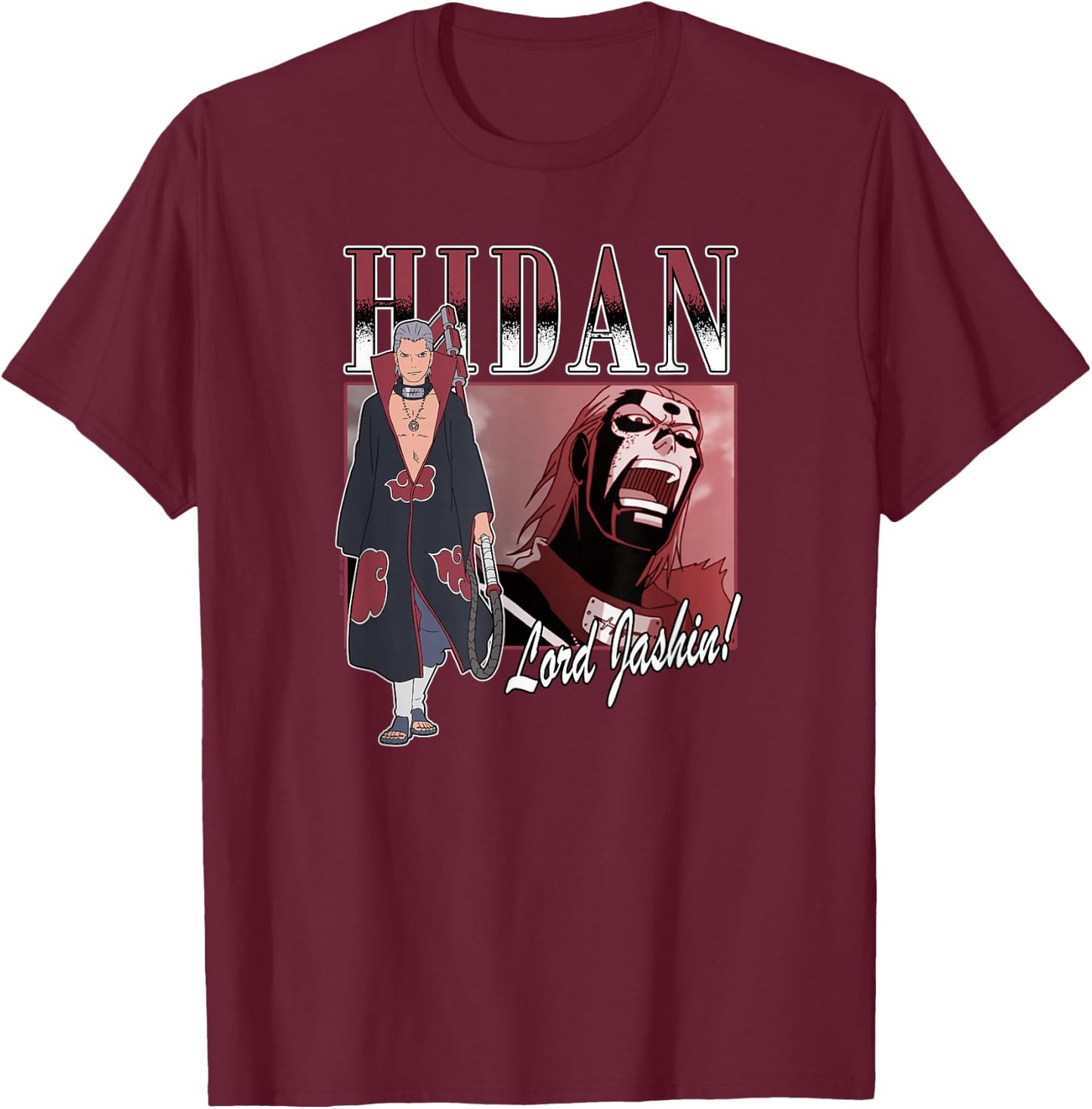 Naruto Shippuden Hidan Praise Jashin Akatsuki Org Anime T-Shirt - T-Shirt | Maroon
