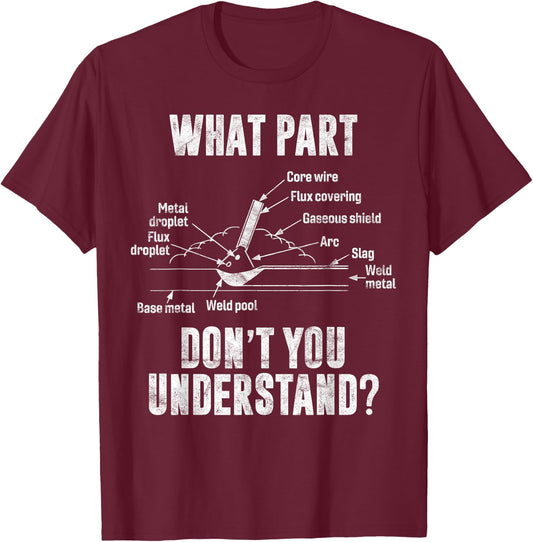 What Part of Dont You Understand Welder Gift Welding Costume T-Shirt - T-Shirt | Maroon