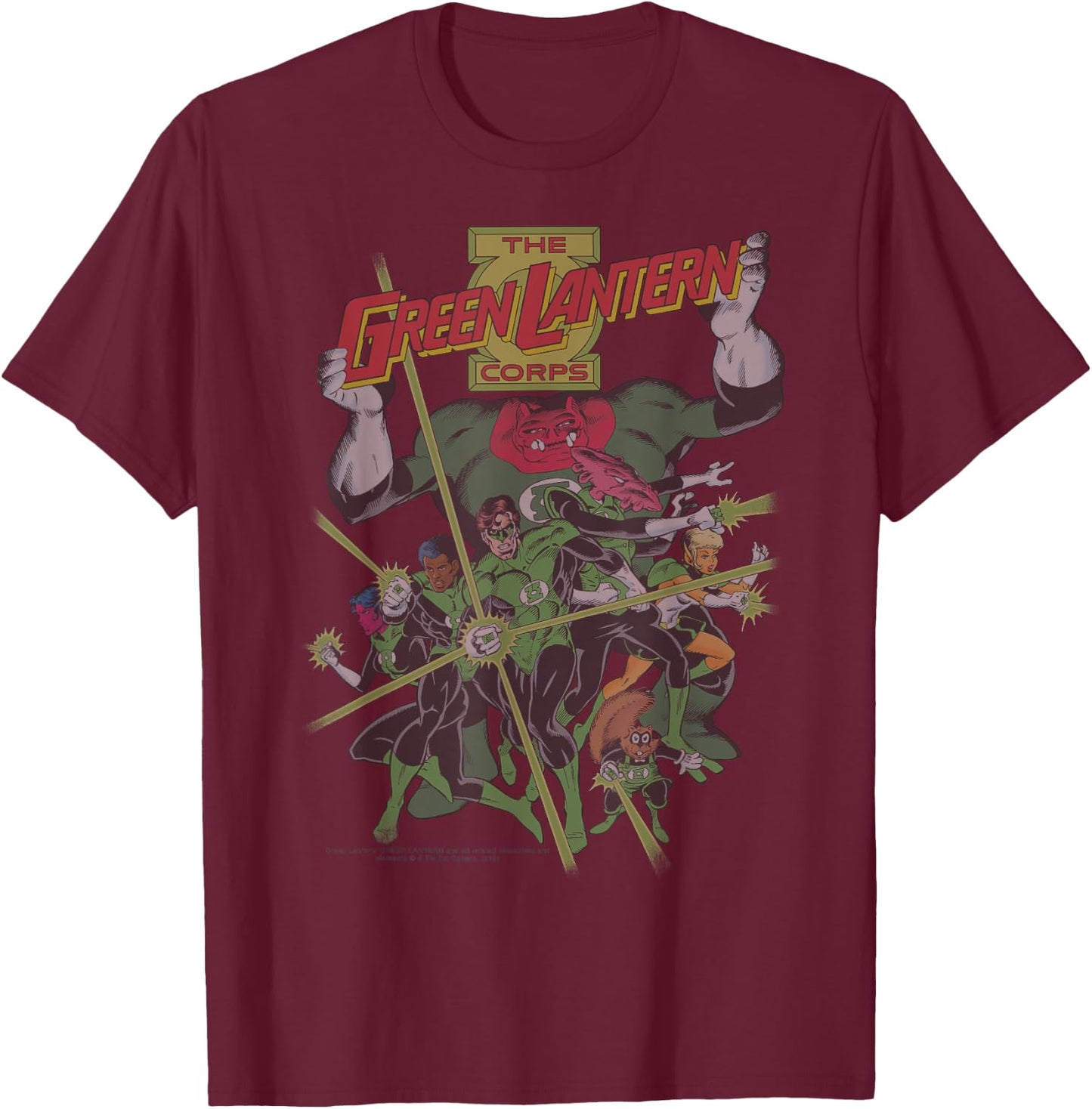 DC Comics The Green Lantern Corps T-Shirt - T-Shirt | Maroon