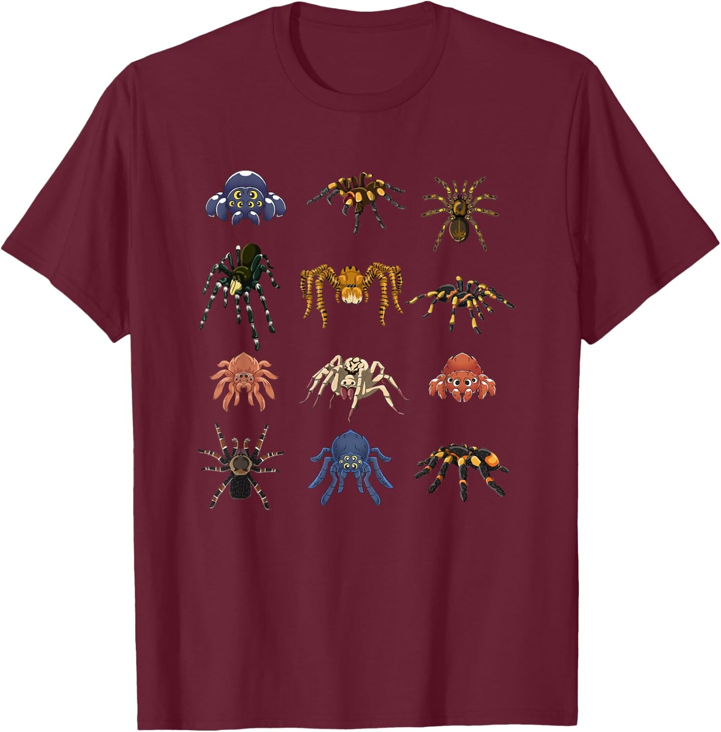 Spider Animal Gifts Black Short Sleeve , Tarantula Arthropod Spider for Arachnid Enthusiasts, -Kids, Small T-Shirt - T-Shirt | Maroon
