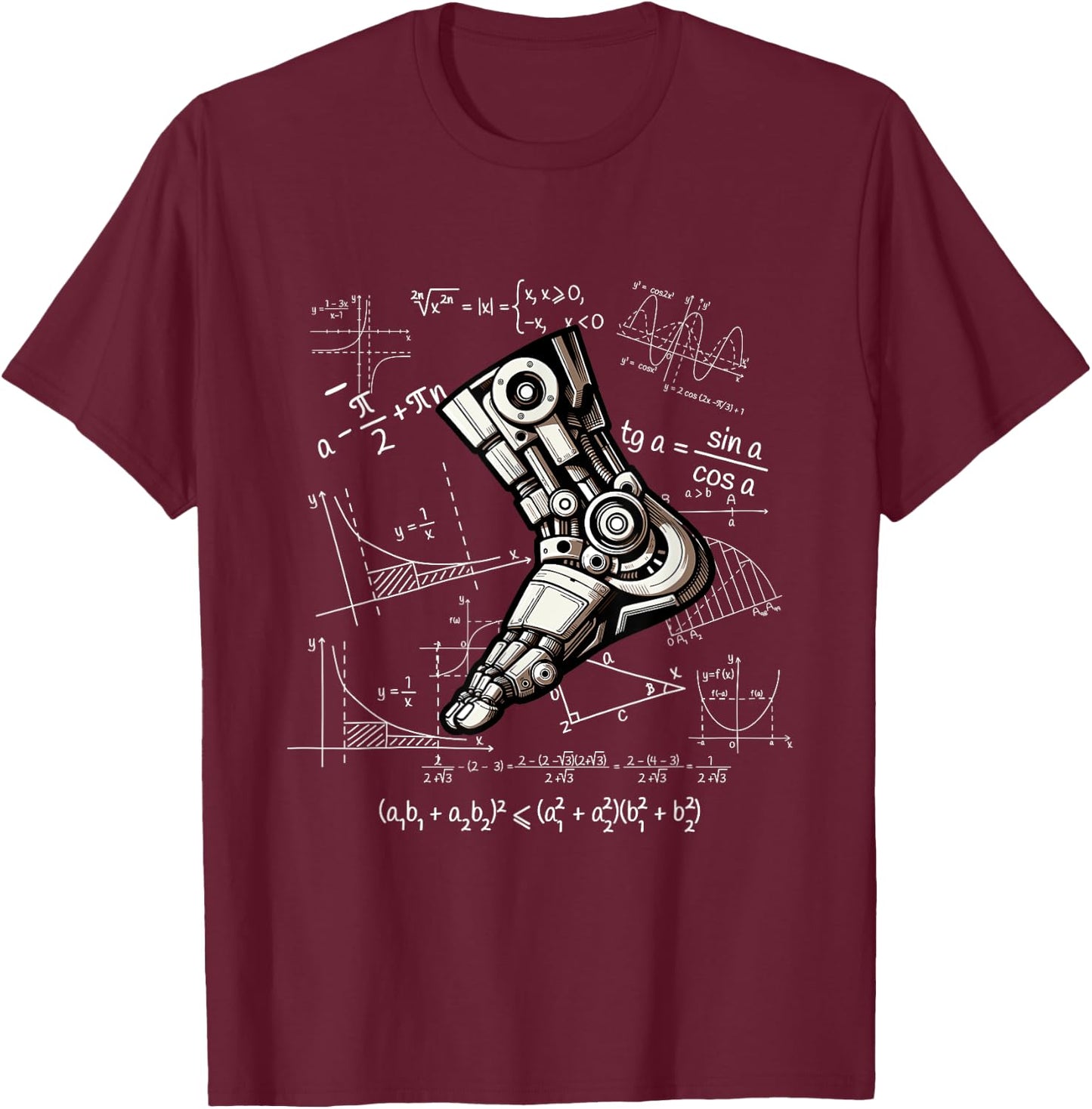 AI Robotics Engineer Techie , Small, Black T-Shirt - T-Shirt | Maroon