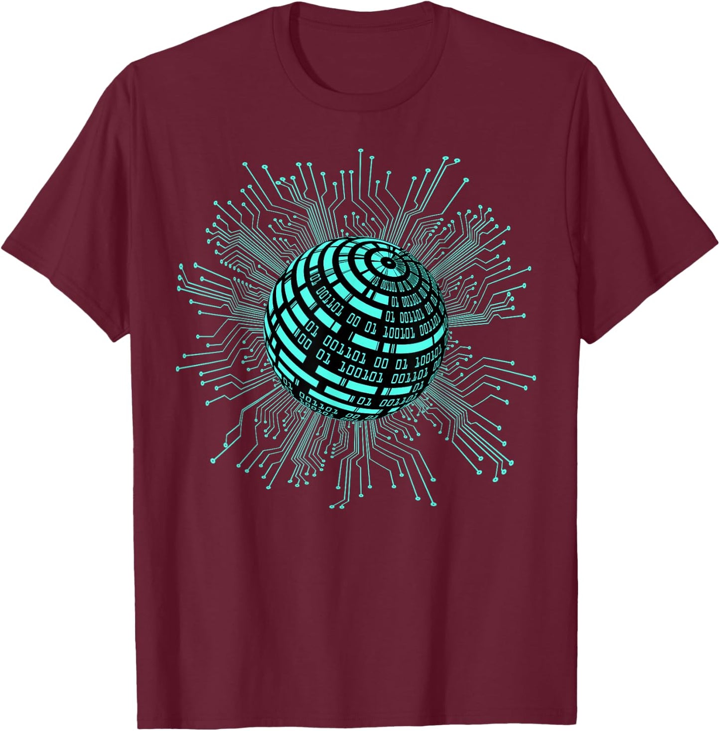 Binary Coding Computer Nerd Geeks Programmer Funny Coding Small T-Shirt - T-Shirt | Maroon